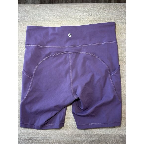 Lululemon Invigorate High Rise Short 8" Grape Mauve w/ Pockets Size 10 - Picture 4 of 5